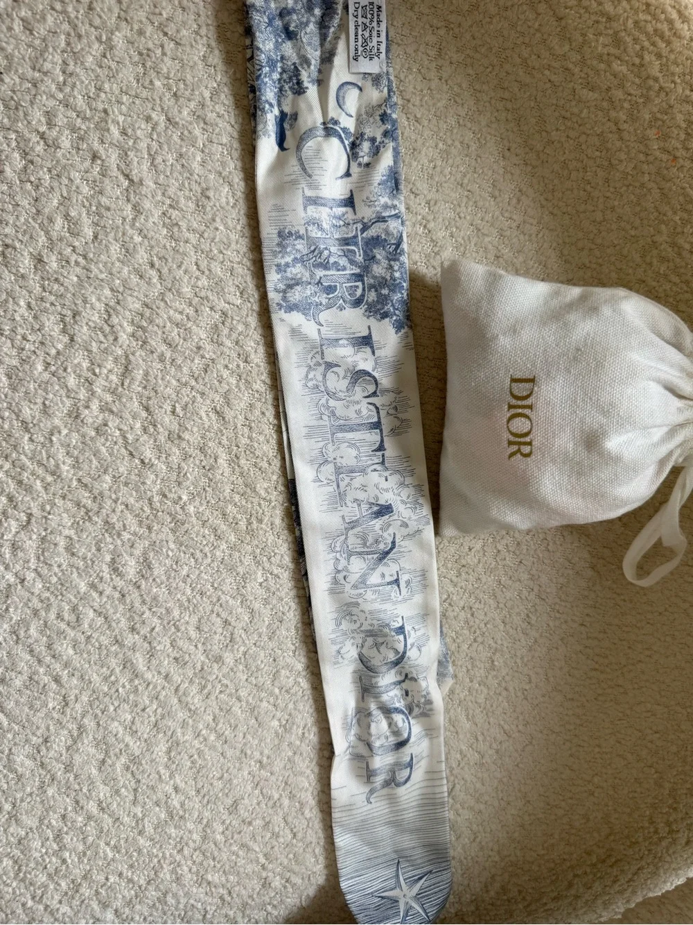 Dior silk twilly